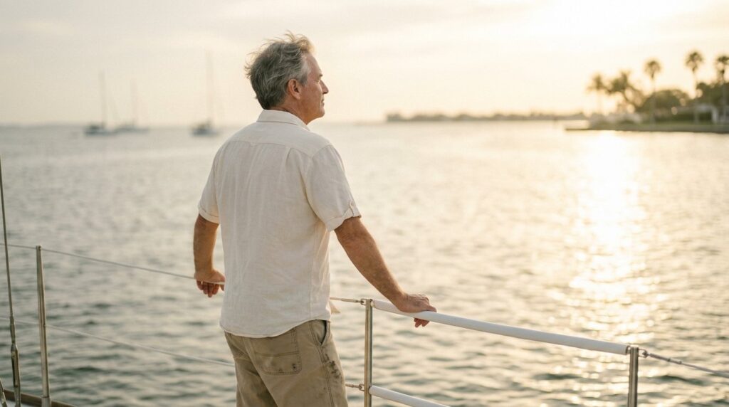 Man Looking out at ocean