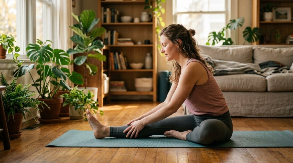 Mujer haciendo yoga